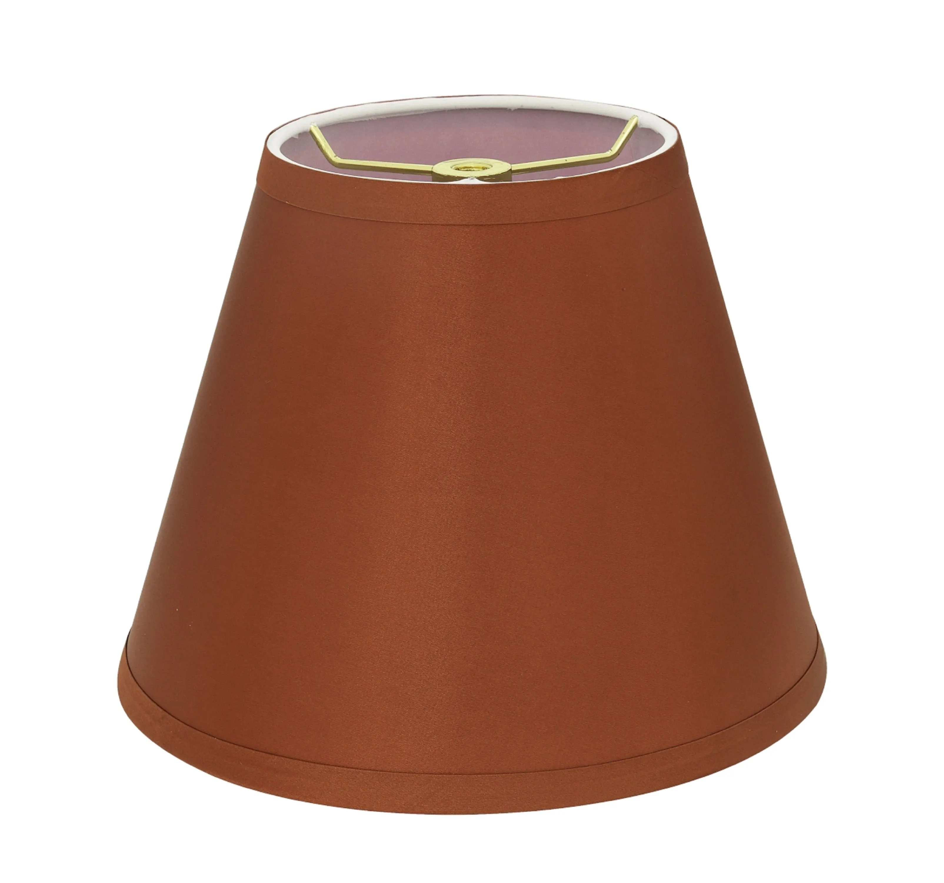 # 32184  Transitional Hardback Empire Shaped Spider Construction Lamp Shade in Burnt Orange, 13" wide (7" x 13" x 9 1/2")