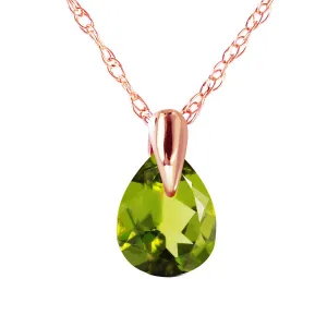 0.68 Carat 14K Solid Rose Gold Enduring Peridot Necklace