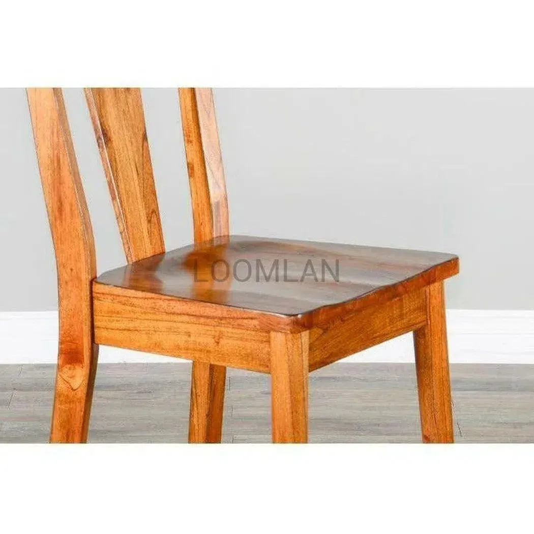 24" Slatback Solid Wood Counter Height Barstool in Cinnamon