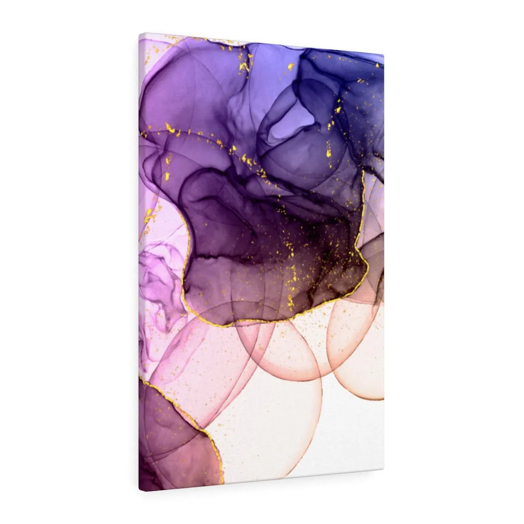 Abstract Canvas Art | Orange White Purple