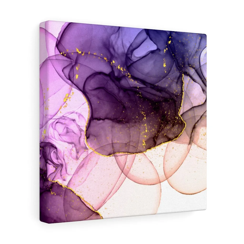 Abstract Canvas Art | Orange White Purple