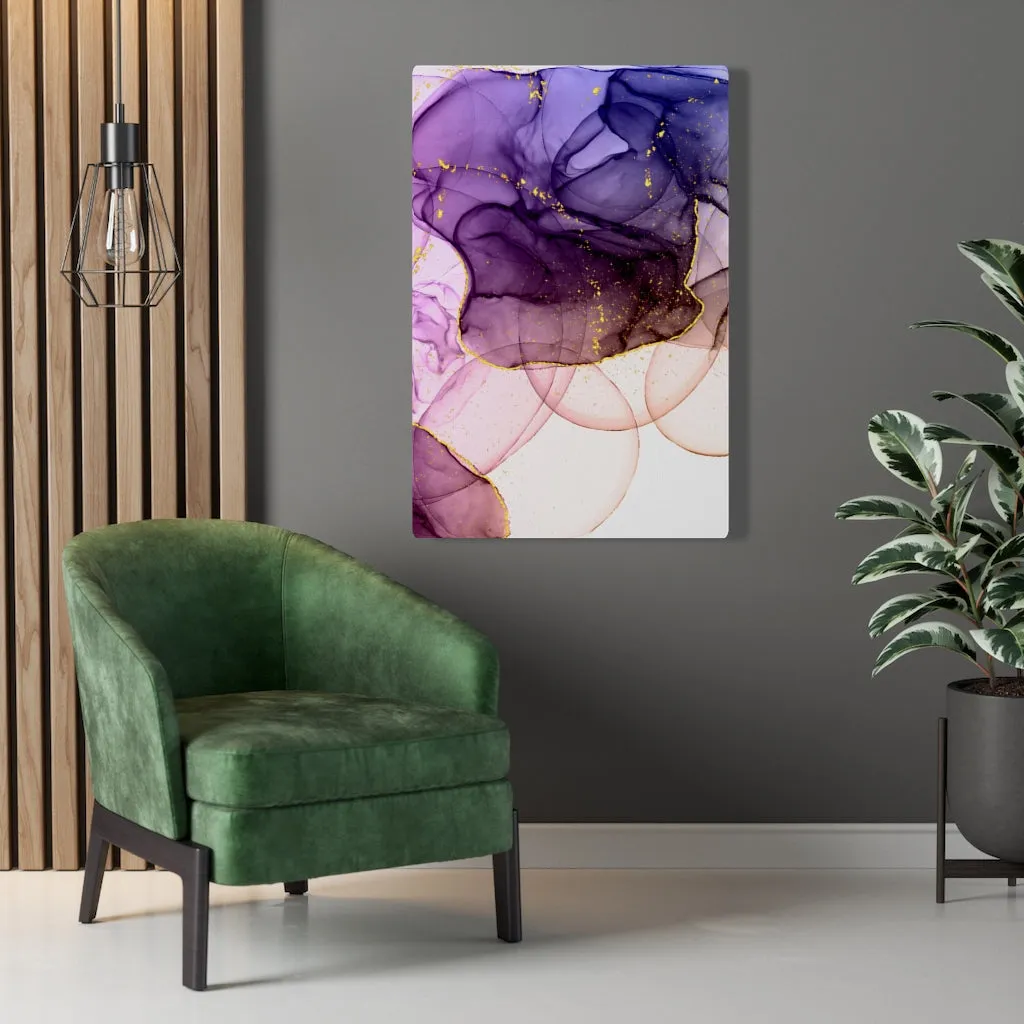 Abstract Canvas Art | Orange White Purple