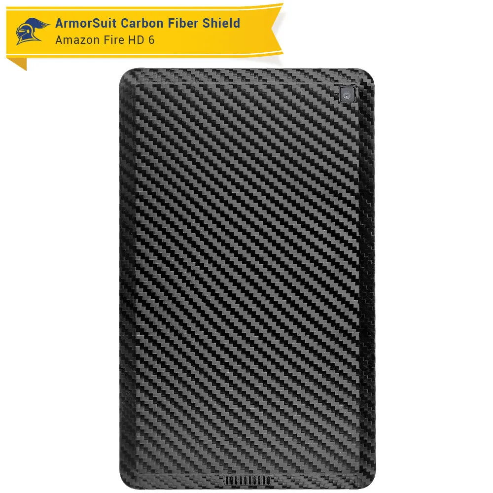 Amazon Fire HD 6 (2014) Screen Protector   Black Carbon Fiber Skin