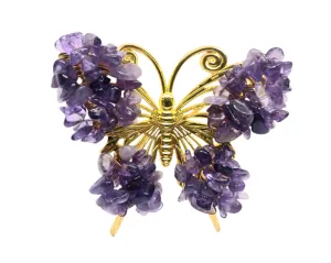 Amethyst Crystal Wire Wrapped Butterfly