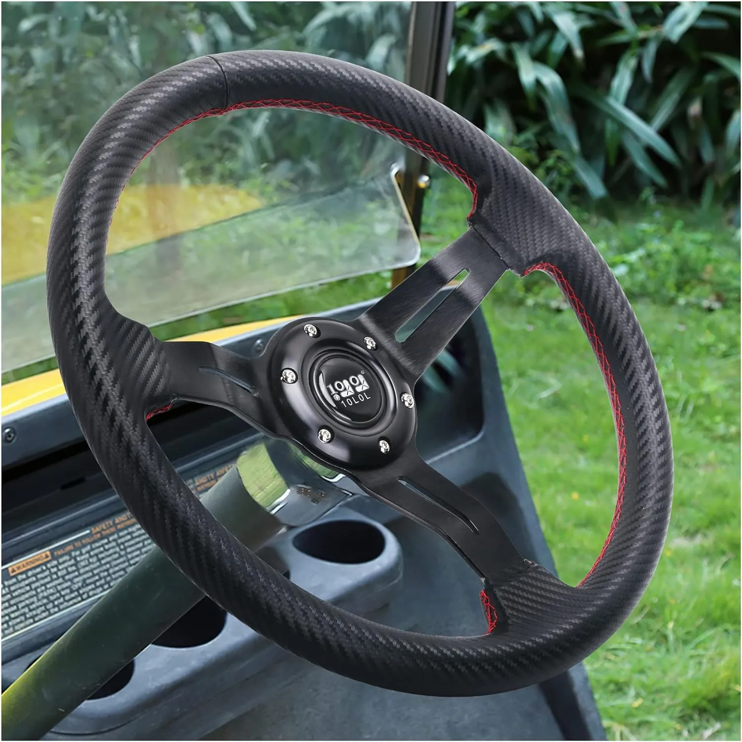 Black Golf Cart Steering Wheel for EZGO Club Car Yamaha - 10L0L