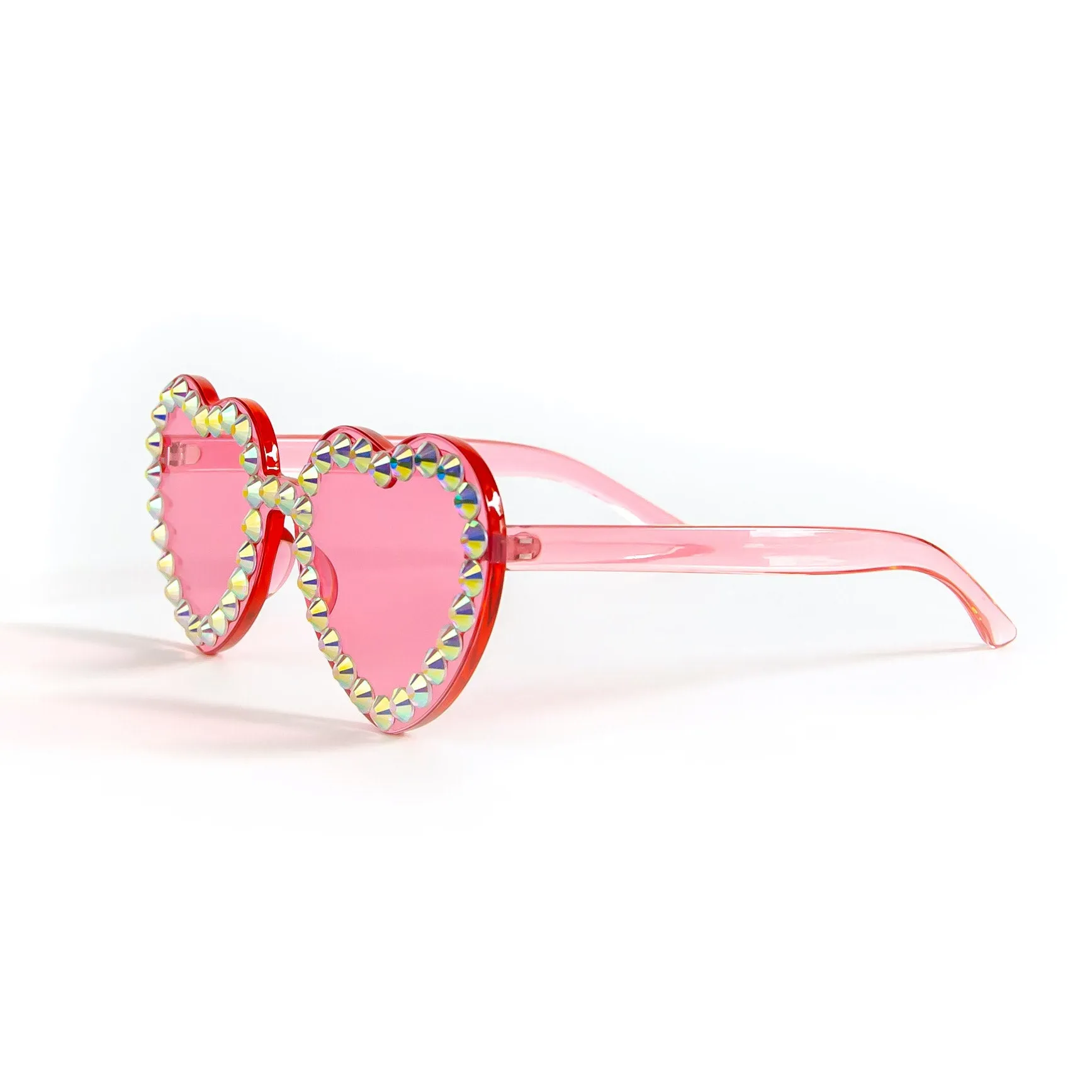 Blingy Rhinestone Heart Sunglasses