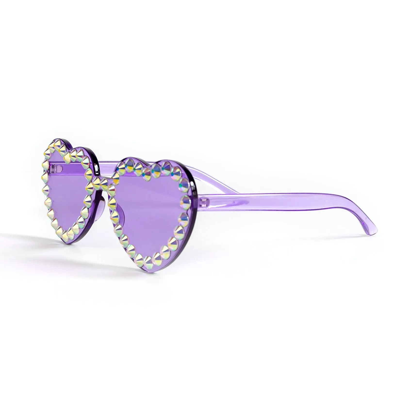 Blingy Rhinestone Heart Sunglasses