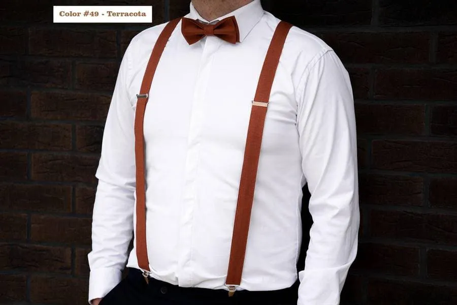 Burnt Orange Bow Tie - Stylish Accessory for Weddings and Special Occasions