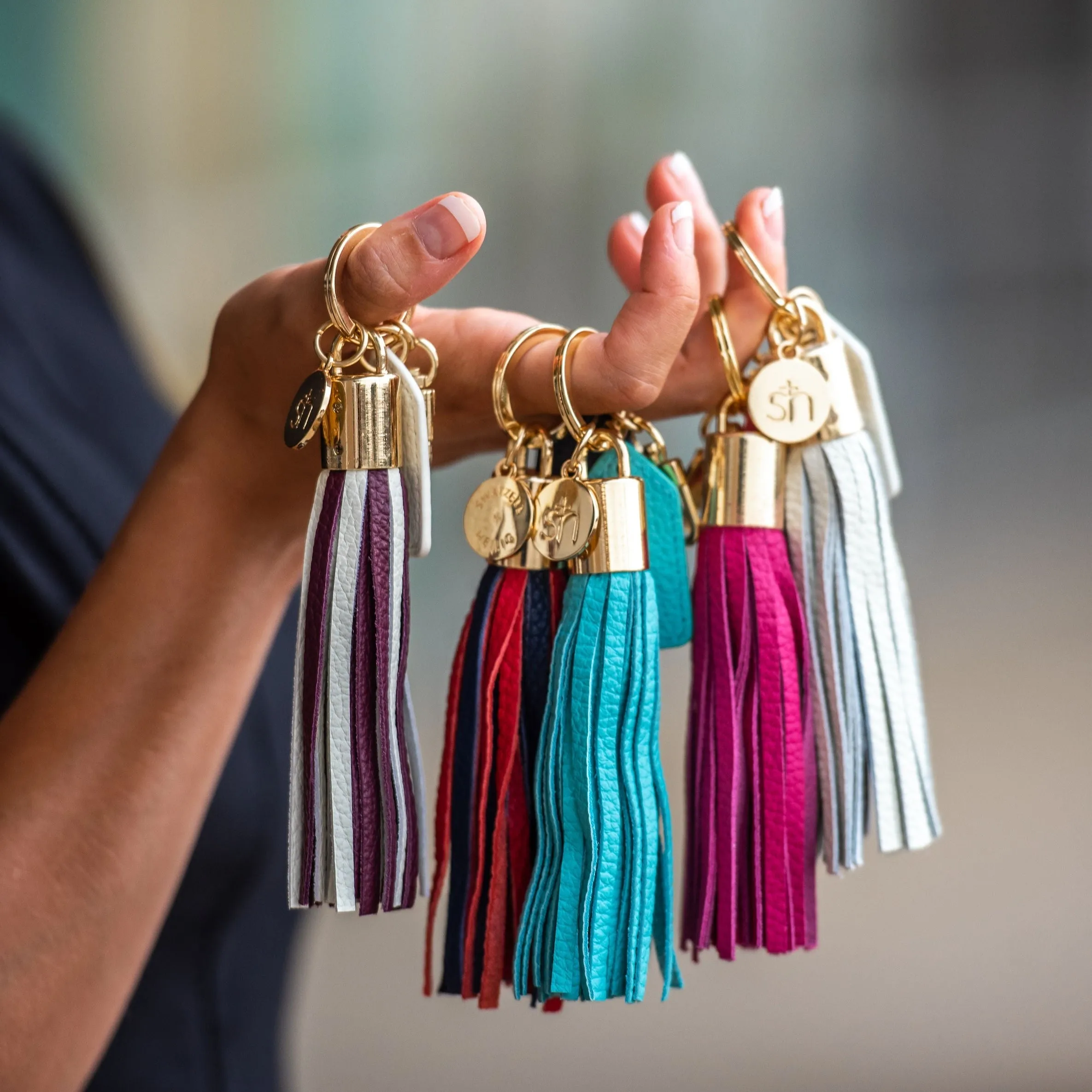 Burnt Orange Tassel Keychain