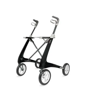 Carbon Fiber Ultralight Rollator, Regular Seat, White