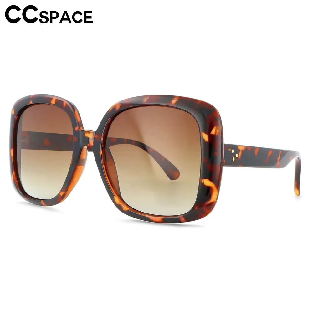 CCspace Women's Full Rim Oversized Square Resin Frame Sunglasses 53656