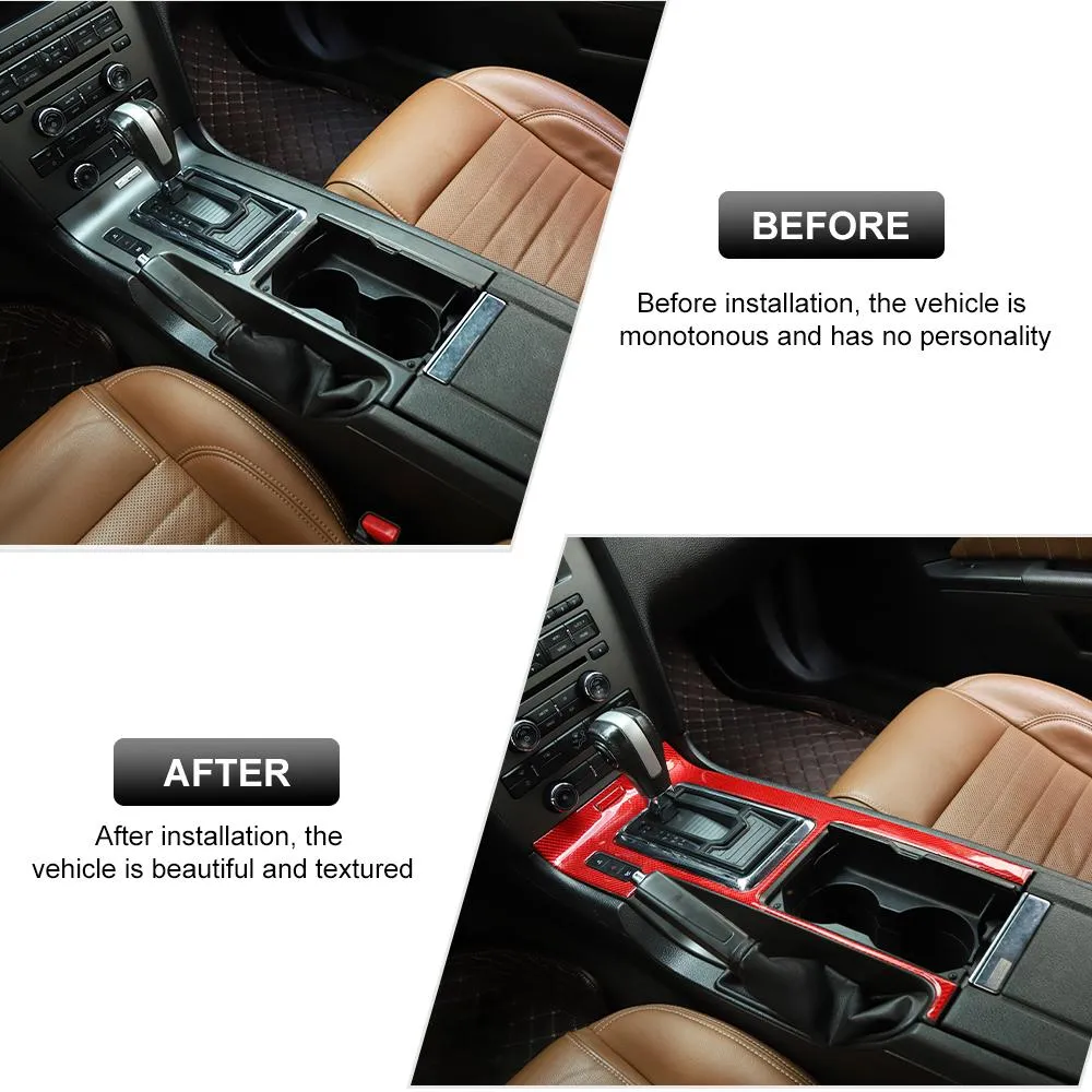 Center Console Gear shifter Panel Frame Cover For Ford Mustang 2009-2013 Accessories | CheroCar