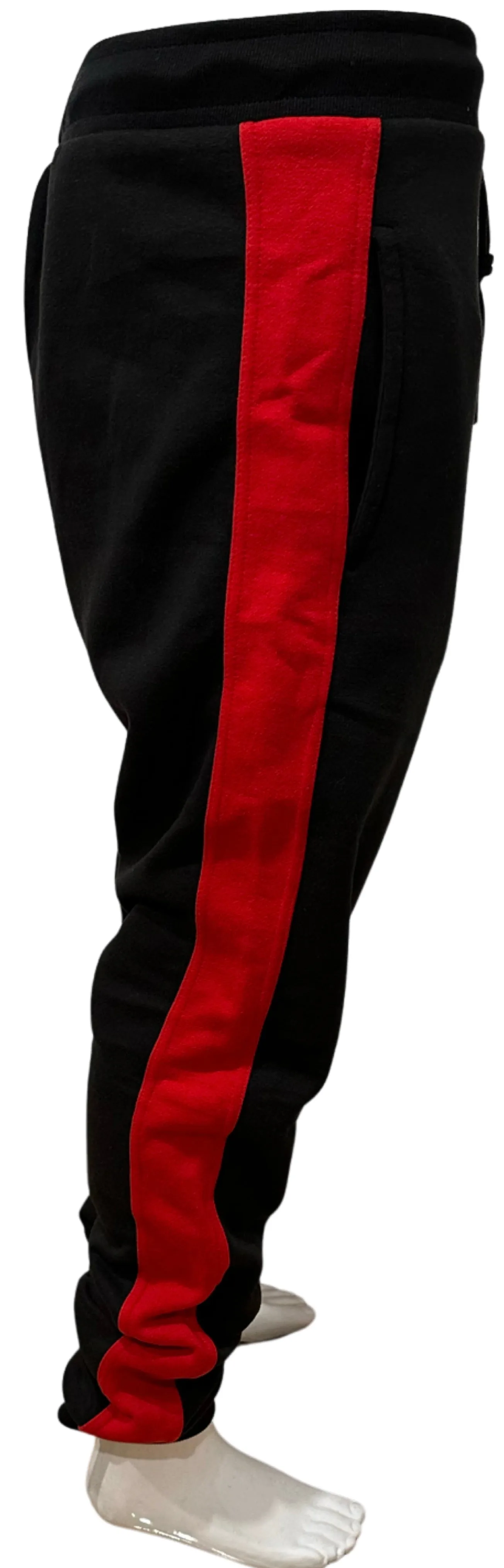 ^CHICAGO 23^ (BLACK-RED) JOGGER SWEATPANTS (EMBROIDERED)