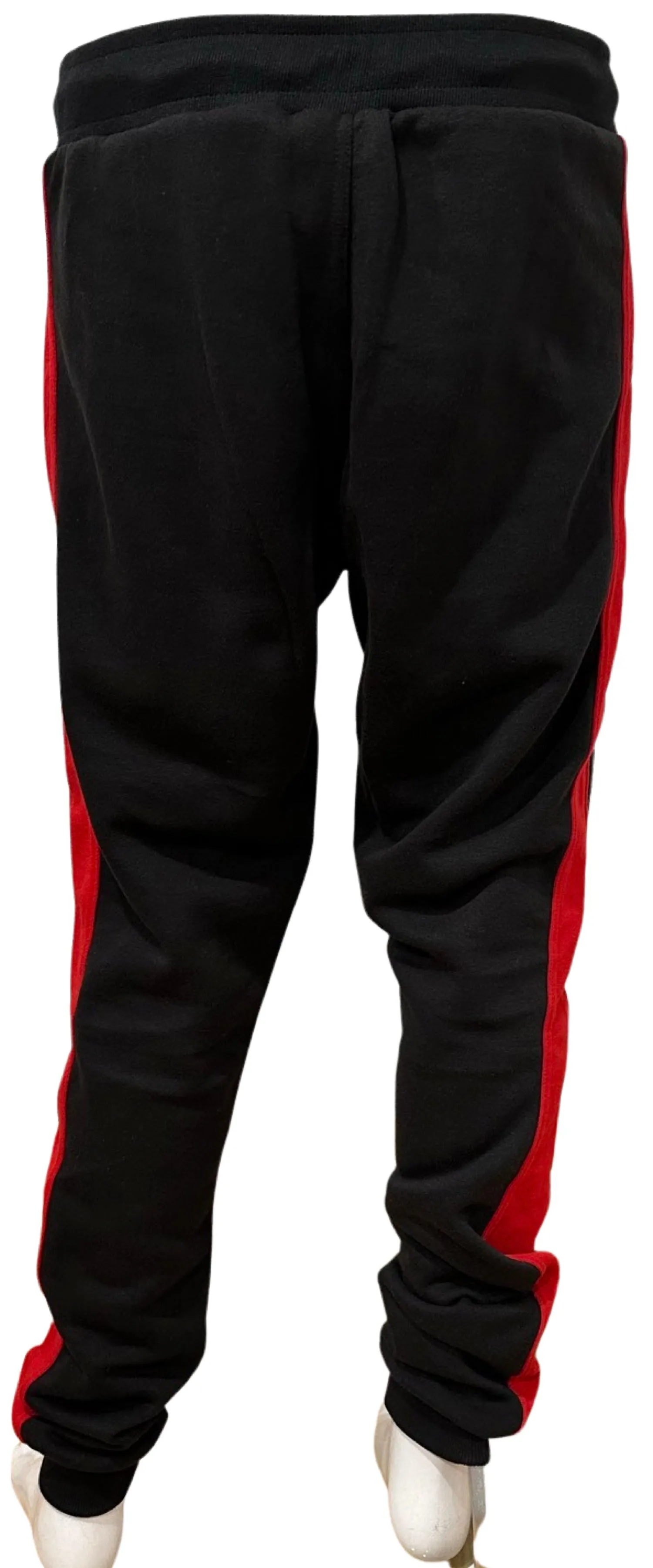 ^CHICAGO 23^ (BLACK-RED) JOGGER SWEATPANTS (EMBROIDERED)