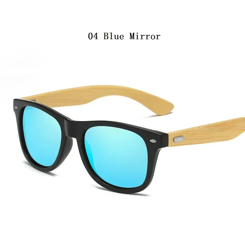 Classic Square Bamboo Wood Sunglasses Men Women High Quality Vintage Driving Fishing Sun Glasses Brand Design Anti-glare Eyewear