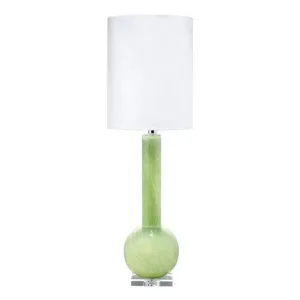 Coastal Style Green Glass Studio Table Lamp