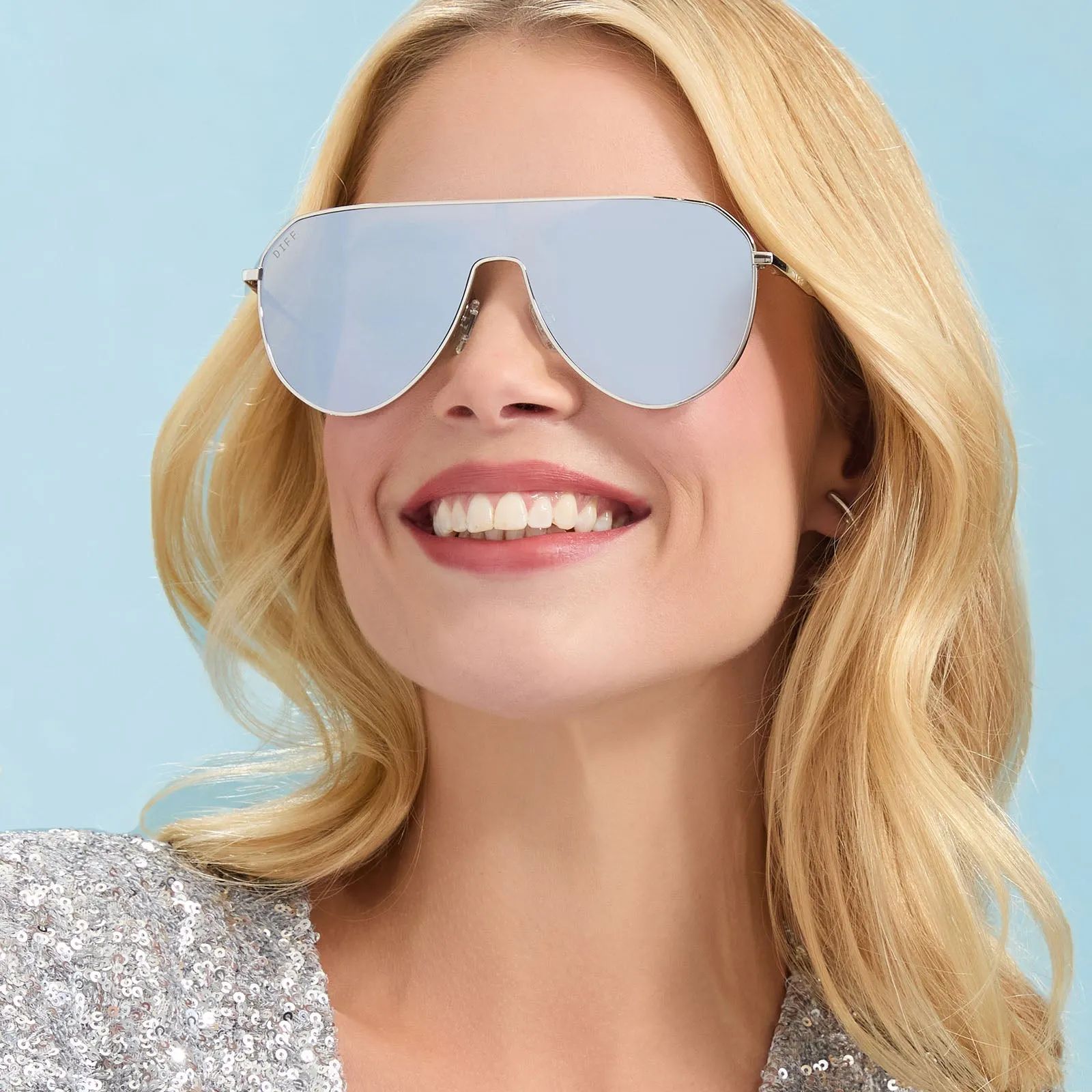 DASH SHIELD - SILVER   SILVER MIRROR SUNGLASSES