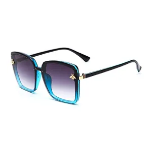 ELEGANTE Women's Butterfly Butterfly Polarization Sunglasses Blue Frame, Purple Lens - (Pack Of 1)