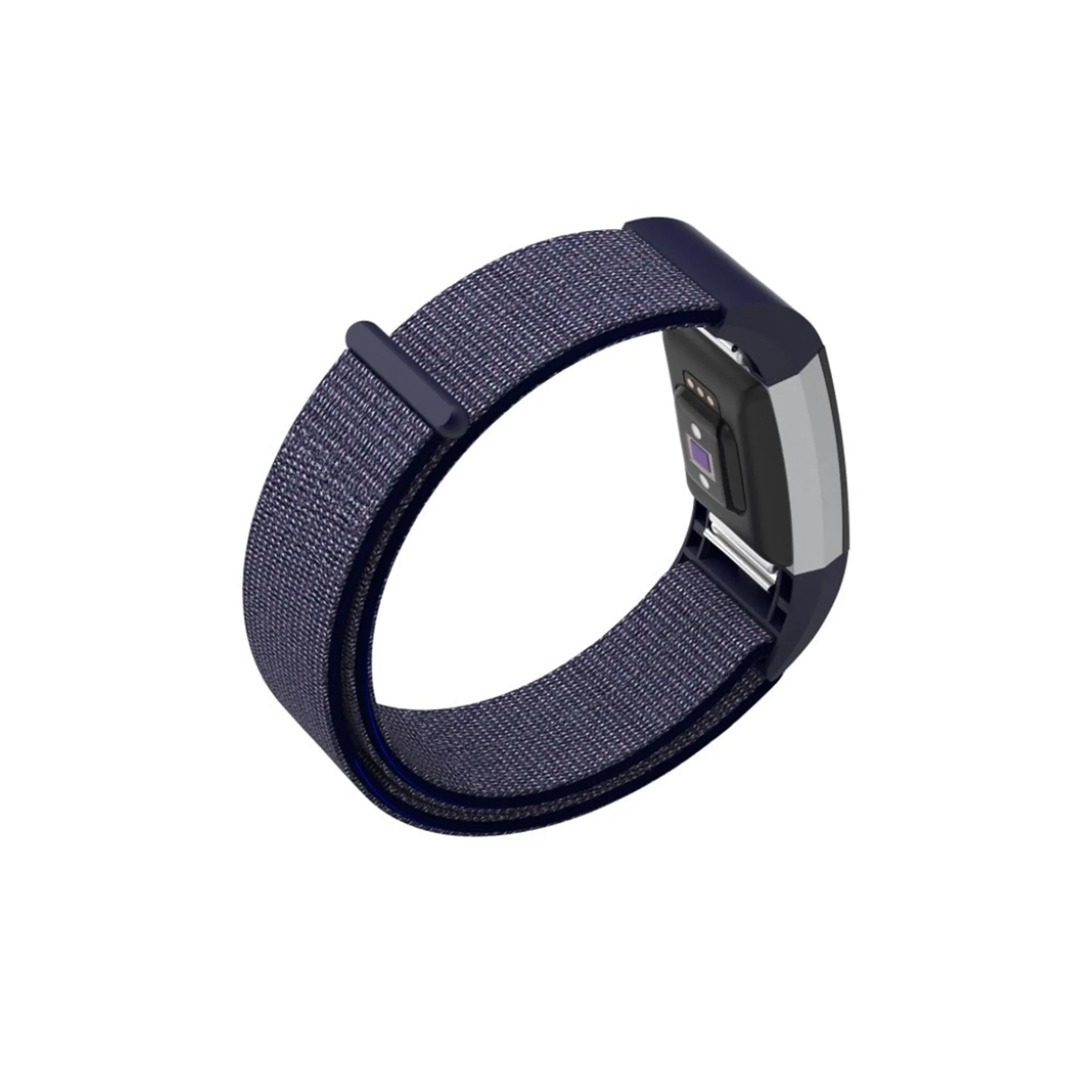 Fitbit Charge 2 velcro closure flexible nylon watch strap replacement - Purple