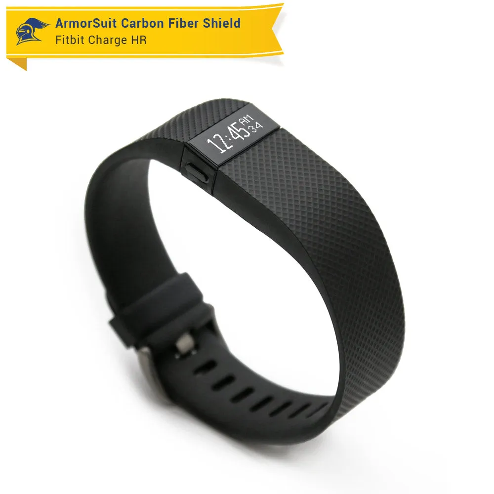 Fitbit Charge HR Screen Protector   Black Carbon Fiber Skin