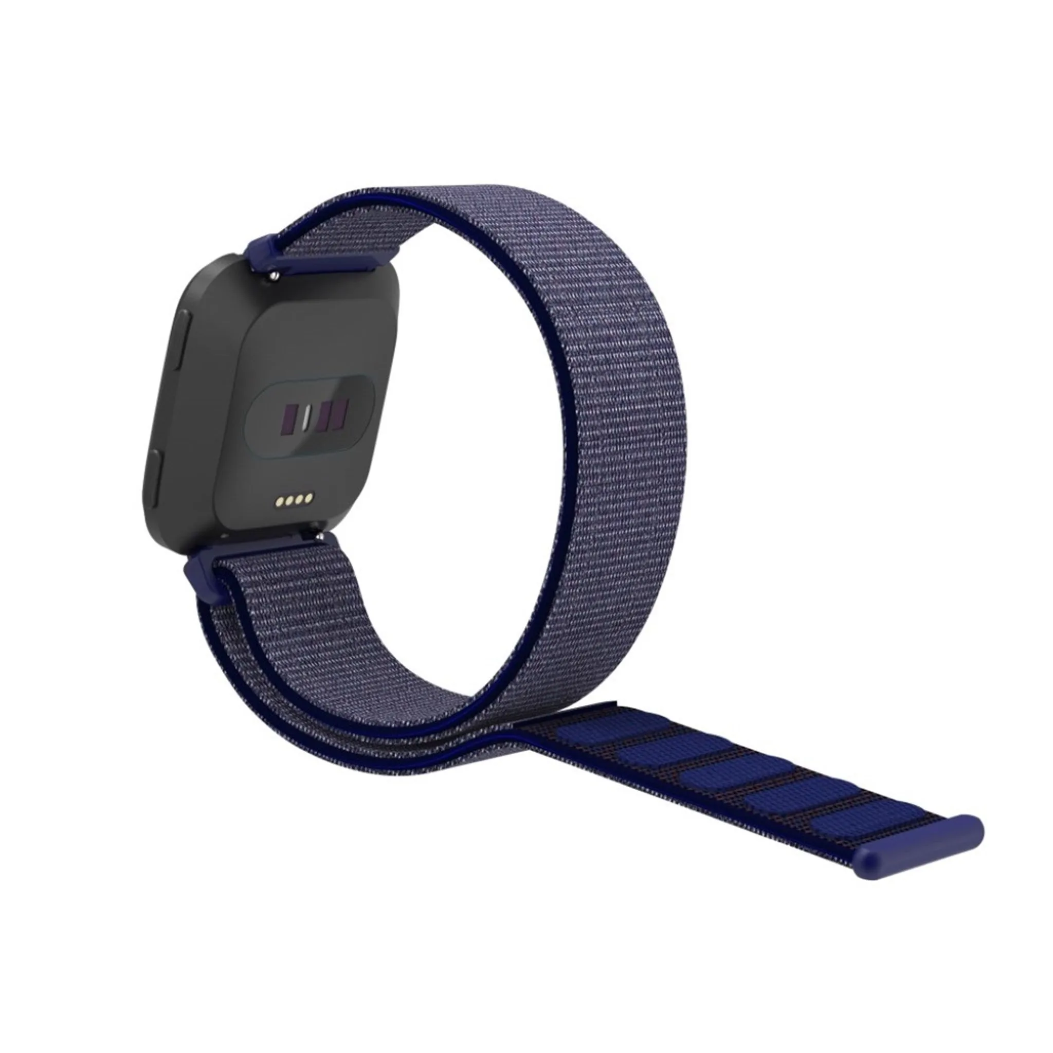 Fitbit Versa velcro closure flexible watchband - Midnight Blue