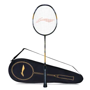 G-Force 3900 Superlite Carbon Fibre Strung Badminton Racket (Black | Gold | G4 - 4 1/2 inches)