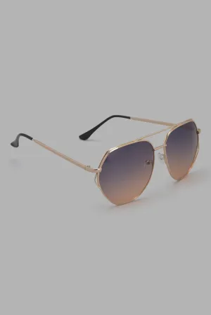 Gold Oversized Sunglasses for Women