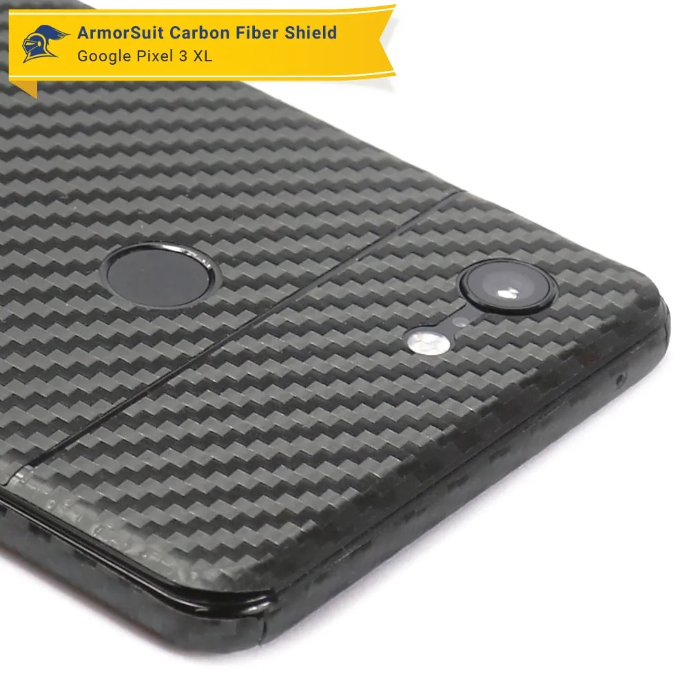 Google Pixel 3 XL Screen Protector   Black Carbon Fiber Skin