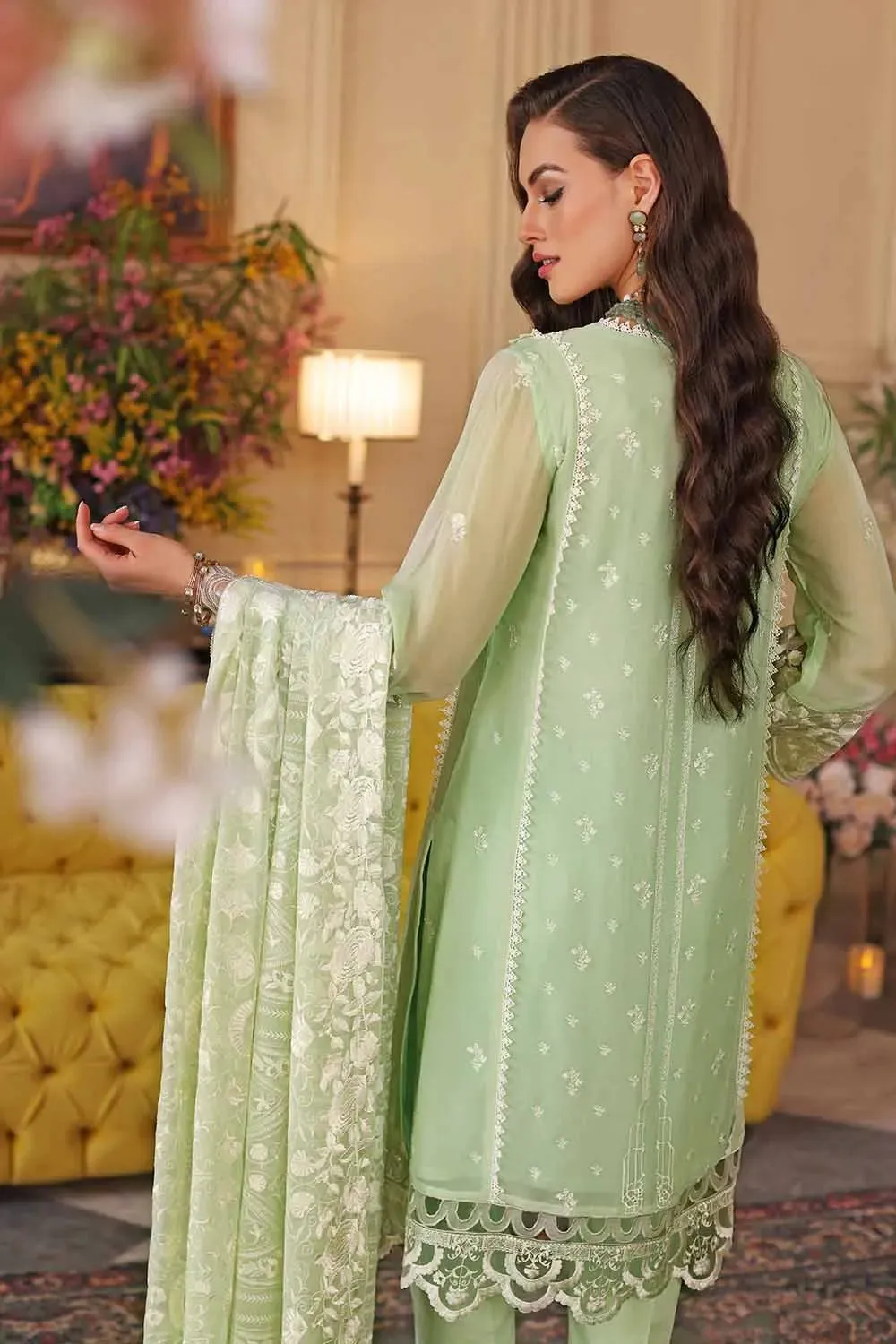 Gul Ahmed Luxury Embroidered Chiffon Collection LE-32008