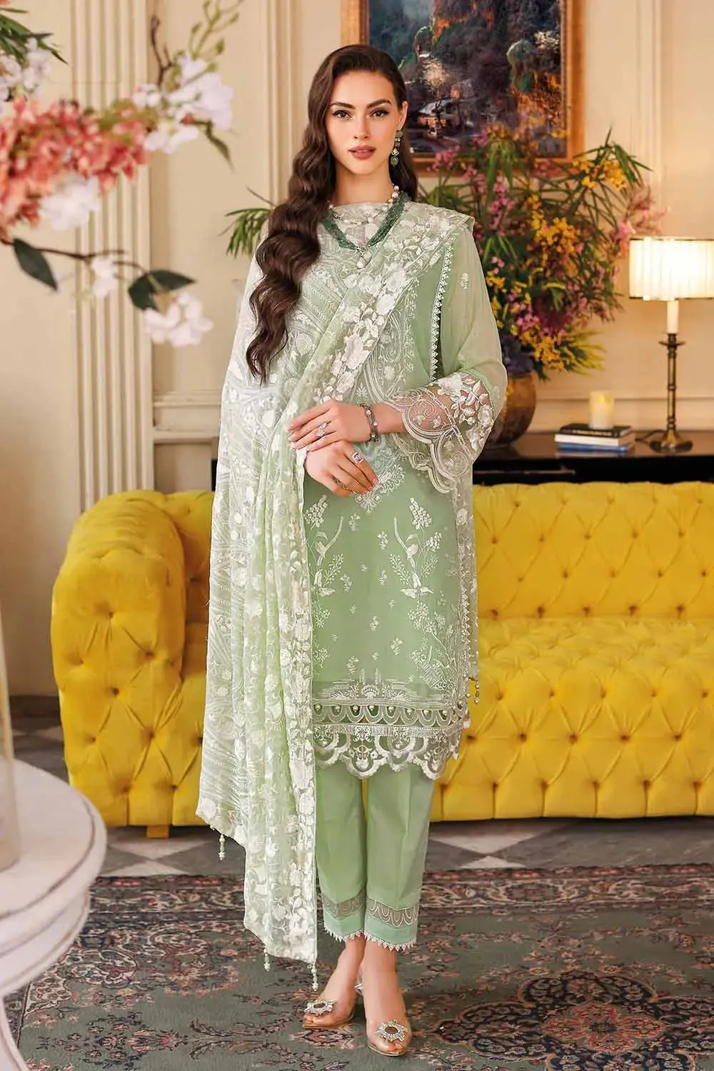 Gul Ahmed Luxury Embroidered Chiffon Collection LE-32008