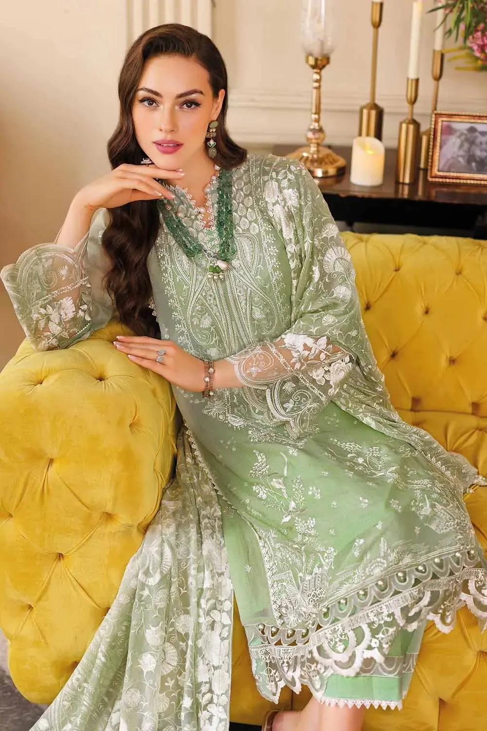 Gul Ahmed Luxury Embroidered Chiffon Collection LE-32008