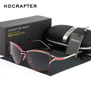 Hdcrafter Brand Women's Square Polarized Cat Eye Sunglasses Driving E020