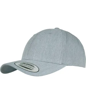 Heather Grey - Curved classic snapback (7706)(7706)