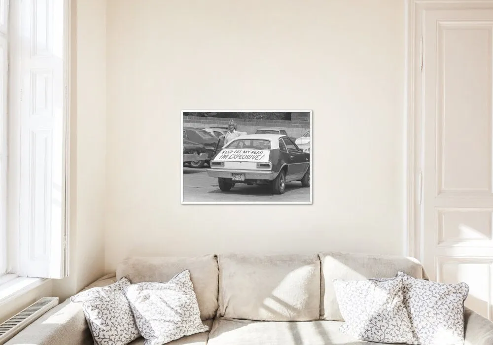 Keep Off My Rear I'M Explosive Black & White Vintage Wall Art PRINTABLE WALL ART, Vintage Women Print, Funny Vintage Photography, Vintage Car