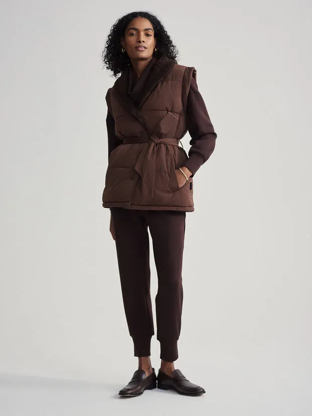 Lanville Reversible Gilet - Chestnut/ Coffee Bean