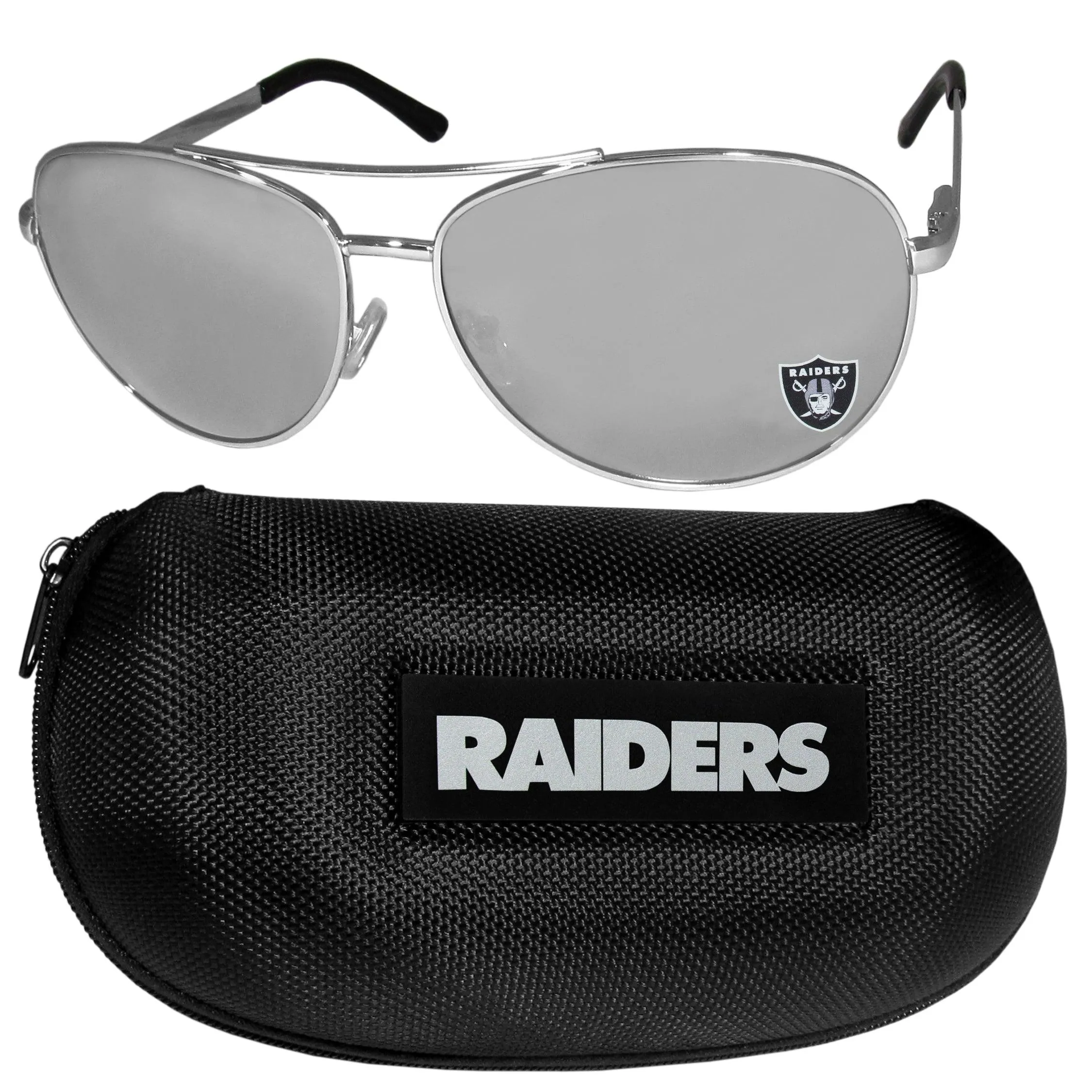 Las Vegas Raiders Aviator Sunglasses and Case