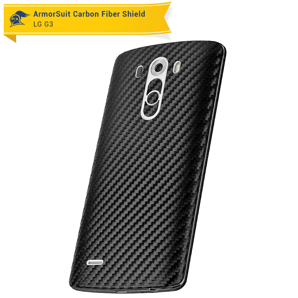 LG G3 Screen Protector   Black Carbon Fiber Film Protector