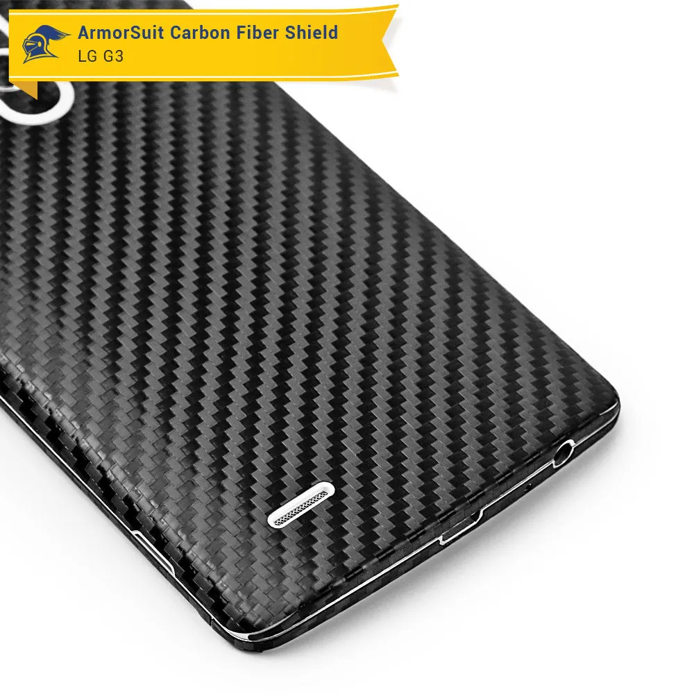 LG G3 Screen Protector   Black Carbon Fiber Film Protector