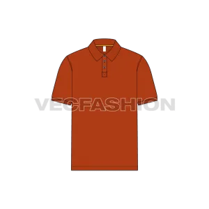 Mens Burnt Orange Classic Polo Shirt