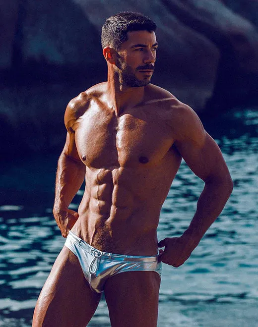 METALUX Silver Foil Swim Brief