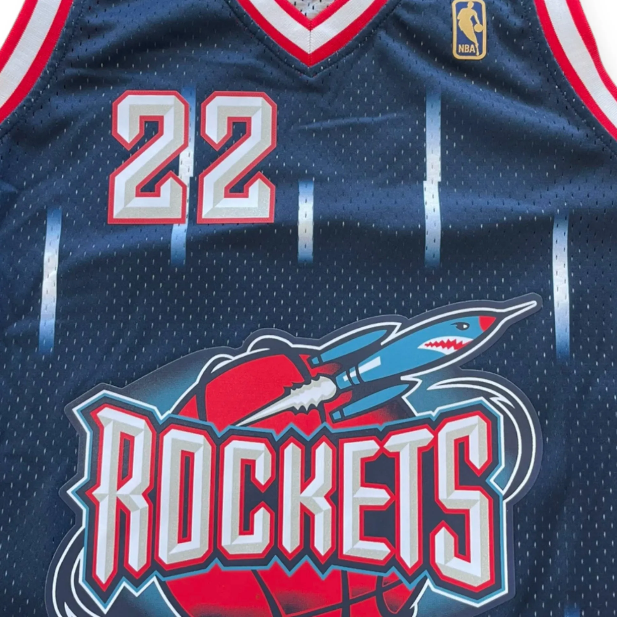 Mitchell&Ness Clyde Drexler Houston Rockets 1996-1997 Hardwood Classic Away Swingman Jersey