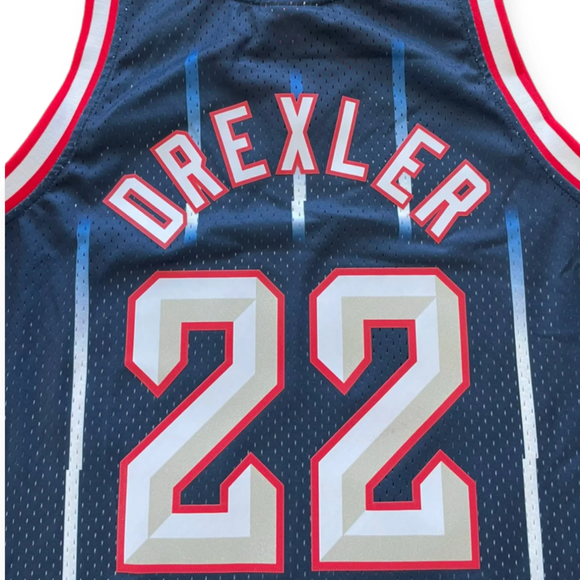 Mitchell&Ness Clyde Drexler Houston Rockets 1996-1997 Hardwood Classic Away Swingman Jersey