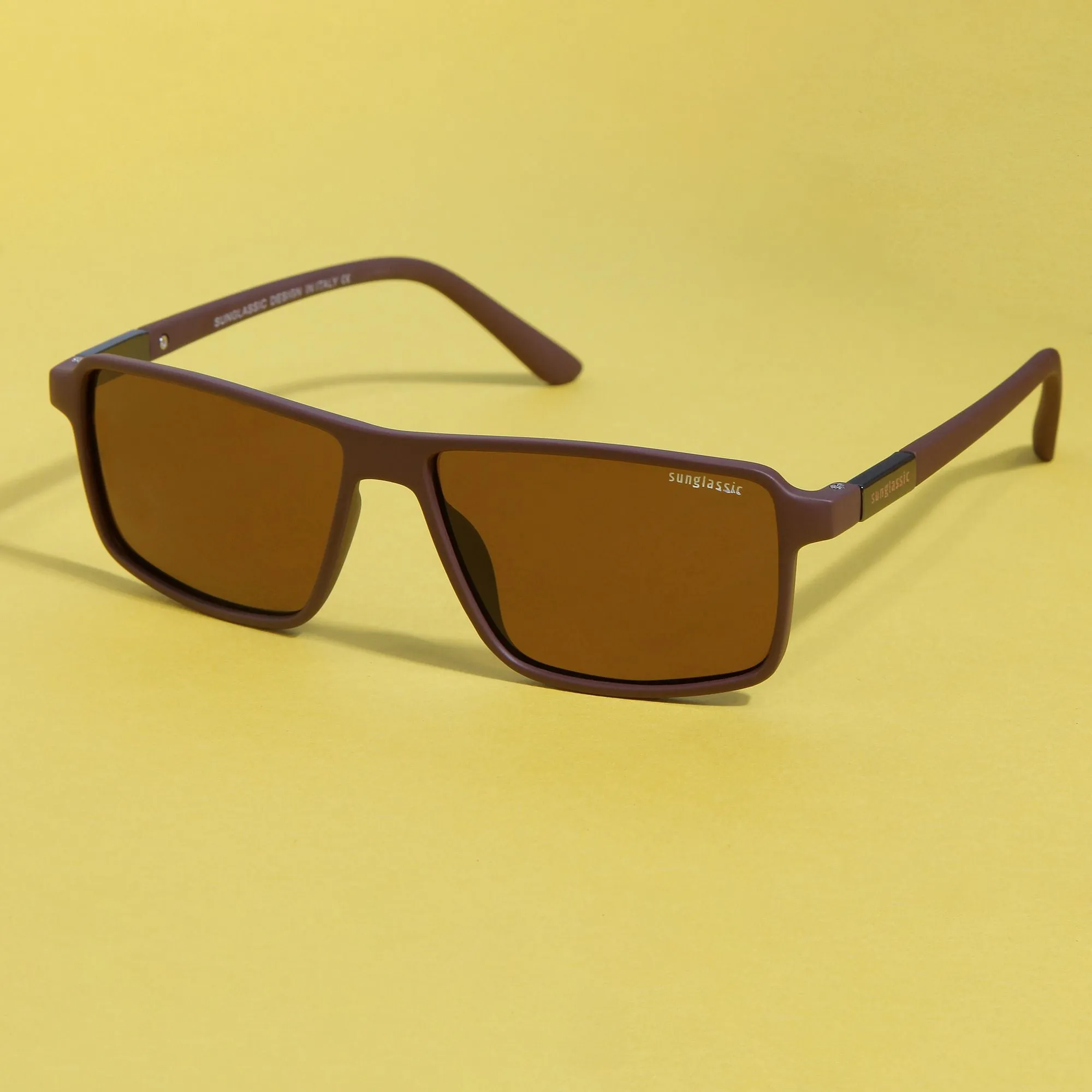 Moomin. Brown Polarized Rectangle Sunglasses