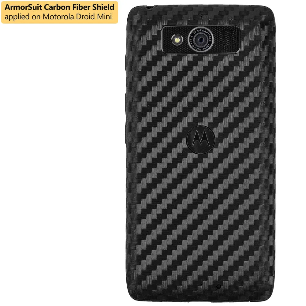 Motorola Droid Mini Screen Protector   Black Carbon Fiber Film Protector