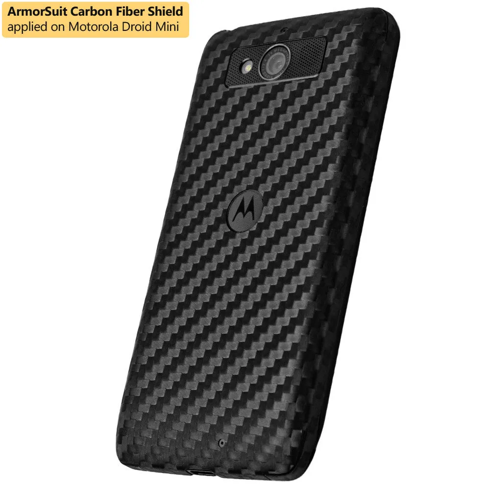 Motorola Droid Mini Screen Protector   Black Carbon Fiber Film Protector