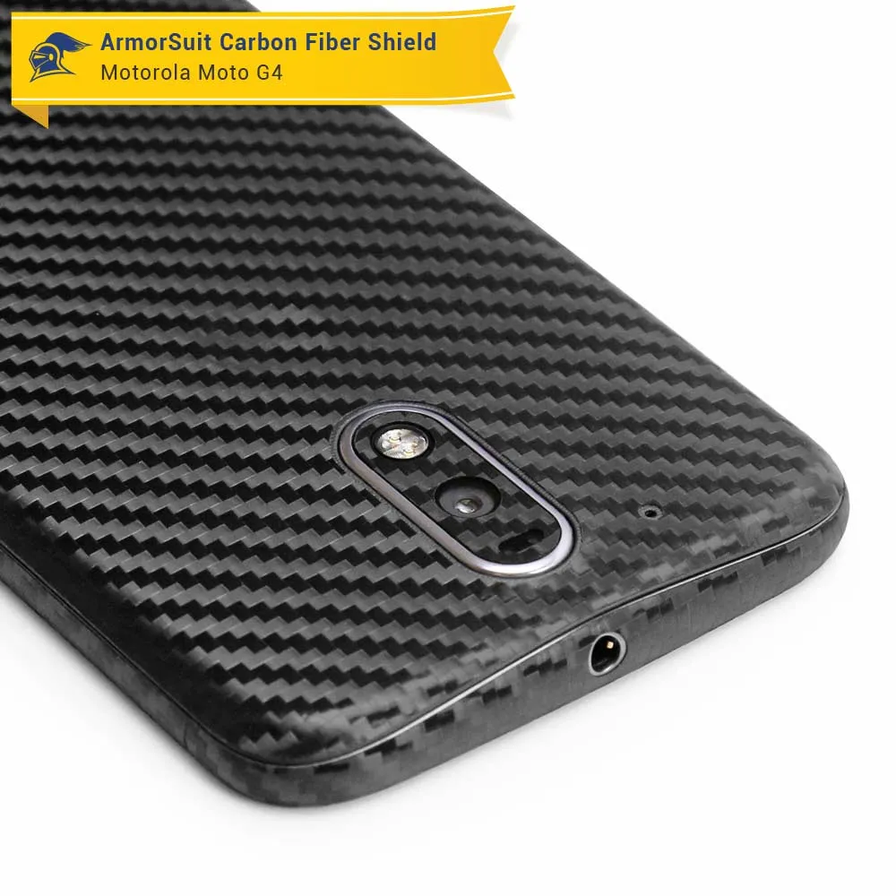 Motorola Moto G4 (4th Gen) Screen Protector   Black Carbon Fiber Skin