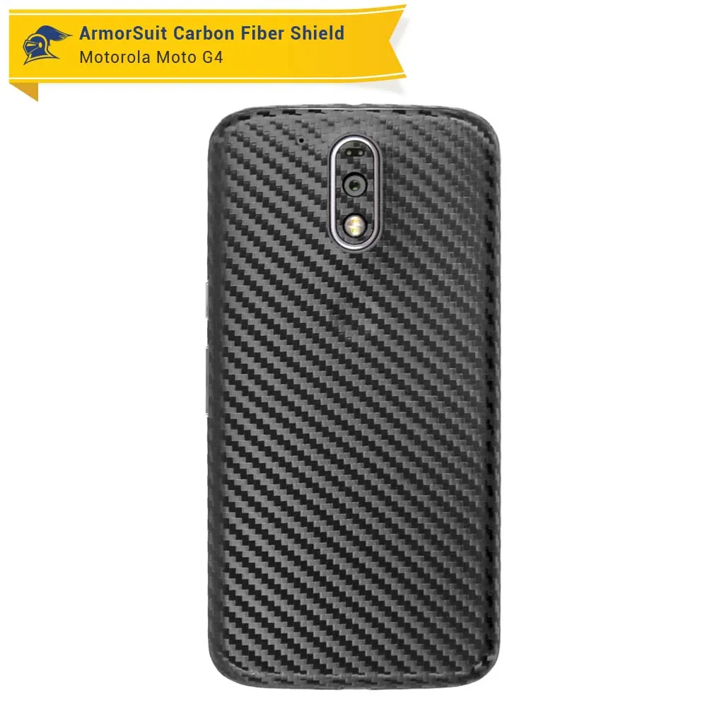 Motorola Moto G4 (4th Gen) Screen Protector   Black Carbon Fiber Skin