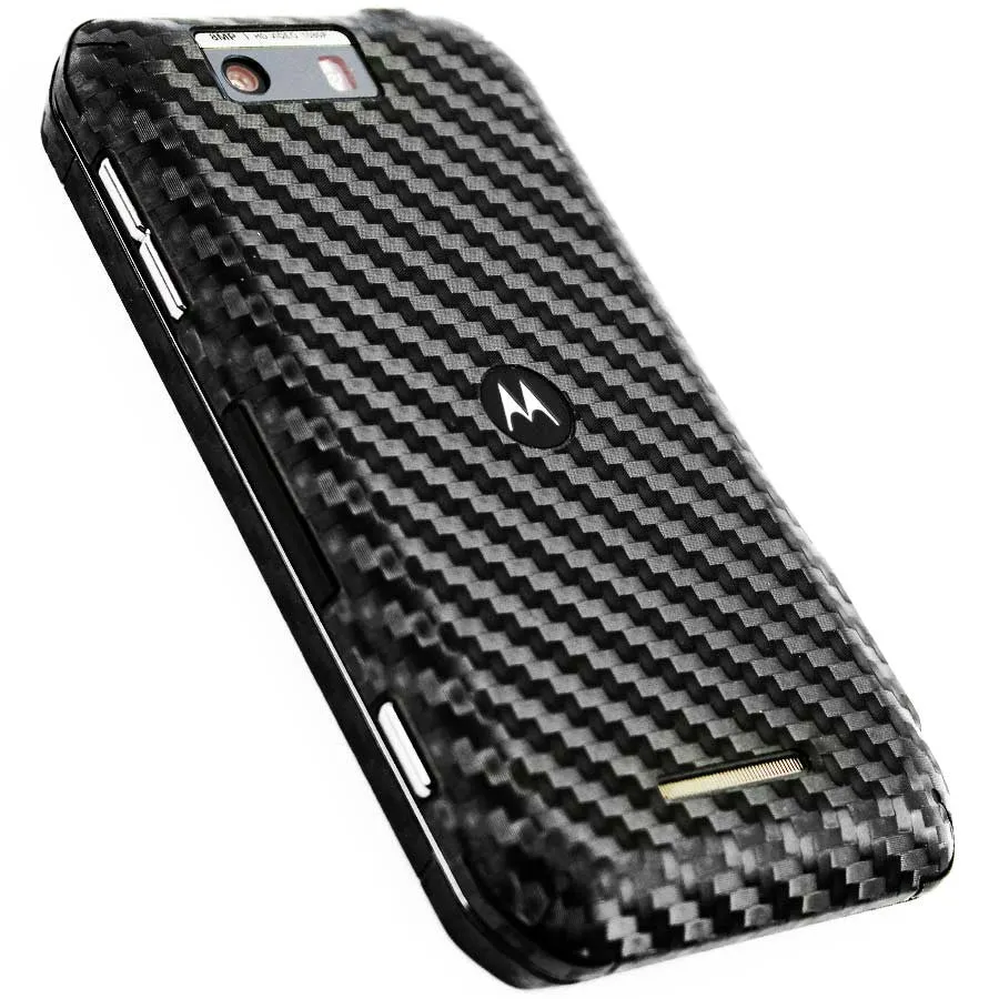 Motorola Photon Q 4G LTE Screen Protector   Black Carbon Fiber Skin Protector