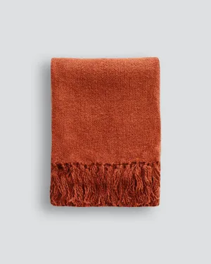 Mulberi Serenade Throw - Burnt Orange