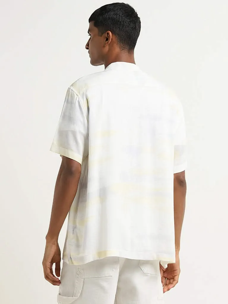 Nuon Off-White Abstract Print Relaxed Fit Shirt